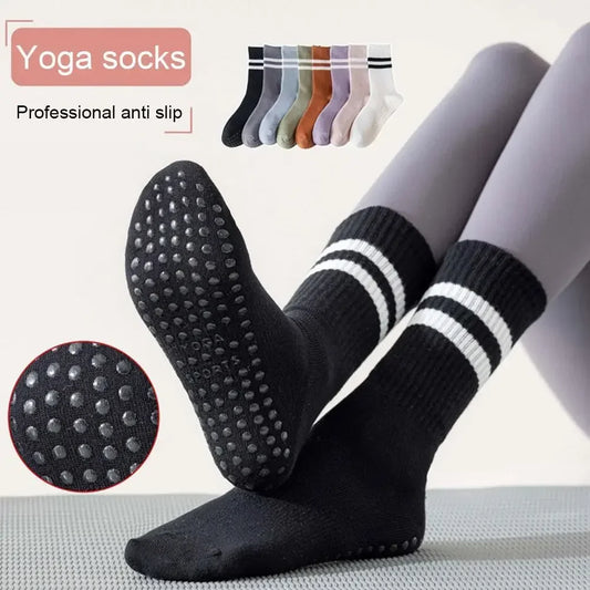 Calcetines Deportivos Antideslizantes | 8 Colores, Algodón Cómodo para Yoga, Pilates y Gimnasio